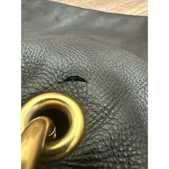 MARC BY MARC JACOBS COW LEATHER BLACK SATCHEL HANDBAG SHOULDER PURSE WOMENS - Picture 4 of 16